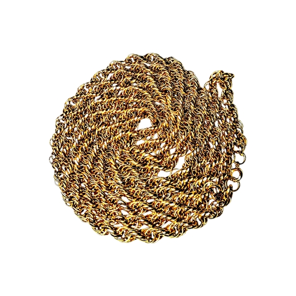 Elegant Gold Rope Chain Necklace - Picture 2 of 4